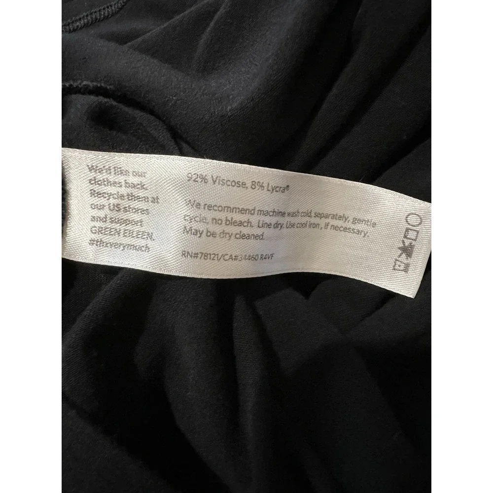 Eileen Fisher Black Knit Turtleneck Top Minimalist Capsule Basic Quiet Luxury - Picture 4 of 5